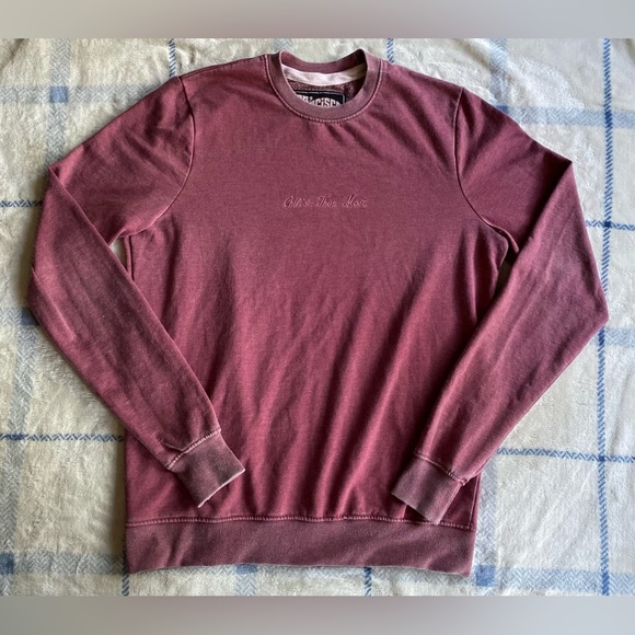 “chiller than most” long sleeve pink crewneck - Picture 1 of 4